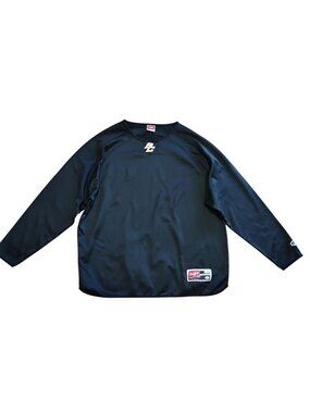 VTG RAWLINGS British Columbia Mens XL Black Jersey Fleece Lined Long Sleeve